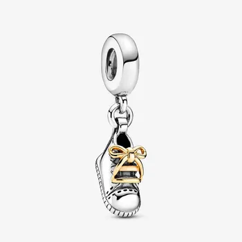 2020 New 925Silver Lovely Baby Shoe Dangle Charm Beads Fit Original 3 мм Charm Bracelet Jewelry Gift
