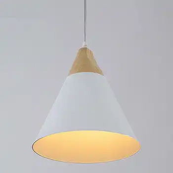 Новият скандинавски разход бар Real Wood висящи лампи алуминиева лампа висящи лампи за хранене-домашно осветление лампа