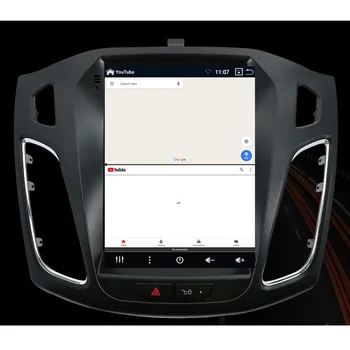 Eunavi 2Din Android авто радио мултимедиен плеър за Ford focus 2012-аудио стерео оттичане на Тесла екран GPS навигатор RDS