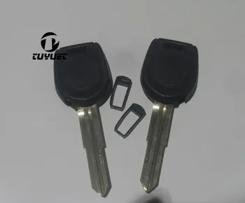 5 бр. / лот транспондер ключ черупки заготовки за Mitsubishi дясното нож и ключодържател калъф