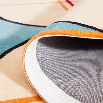 Творчески ръчно изработени кръг килим всекидневна с масичка за кафе във формата на килим Килим цвят на мода личност образна килим