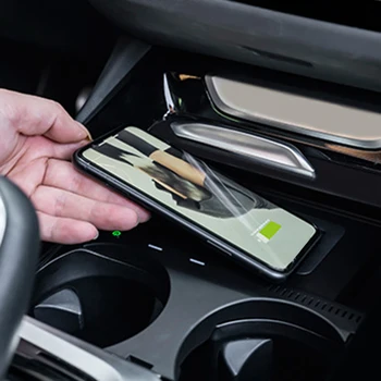 15 Вата автомобилното безжично зарядно устройство за BMW X3 G01 X4 G02 2018 2019 2020 QI phone charger бързо зареждане на плоча панел притежателя на телефона за iPhone