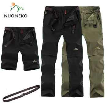 NUONKEO New Outdoor Quick Dry туризъм панталони мъжете лято подвижни Мъжки спортни шорти къмпинг, трекинг непромокаеми панталони PN10