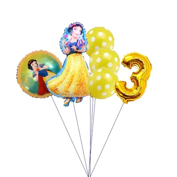 6 бр./компл. Disney Belle Пепеляшка Снежанка Принцеса рожден ден украси Baby Shower Детски Парти Принцеса балон Air Globos