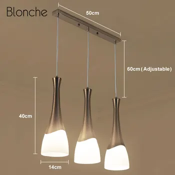 Модерните висящи лампи желязо покритие стъкло окачен лампа Nordic Дизайн за дома, led лампа с трапезария и кухня, окачена лампа