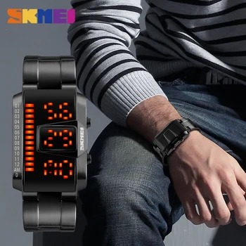 SKMEI творчески мъжете Цифрови спортен часовник водоустойчив 5bar топ марка мъжки ръчен часовник montre homme мъжки часовник Electroni часовници 1179
