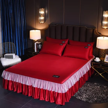 Уникален двоен завързана дизайн и печат покривалото от фиксирующим каишка и калъфка покривки за легла за декорация на дома / хотел 10 цвят