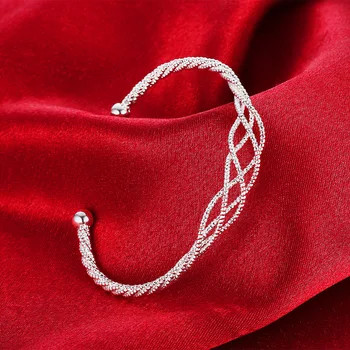 LEKANI Wristband Тел Knot гривни, гривни регулируемо отворена маншет маншет за жени гривна femme bijoux argent encanto