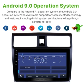 Seicane 2din Android 9.0 10.1-инчов автомобилен GPS навигатор Радио за Suzuki Swift 2005 2006 2007 2008 2009 2010 мултимедиен плеър
