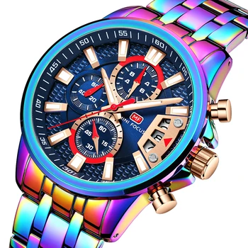 Relogio Masculino 2020 нови часовници мъжки луксозна марка хронограф Мъжки спортни часовници, Водоустойчиви Пълен стомана, кварцов мъжки часовник вах