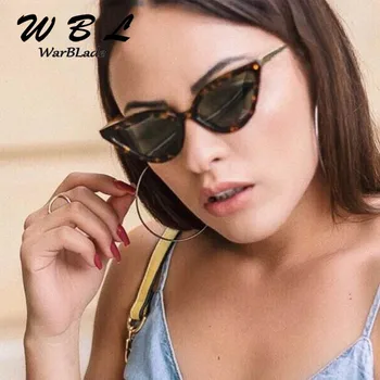 WarBLade Vintage Cat Eye слънчеви очила Жените марка дизайнер 2019 нова ретро мода Дамско огледало слънчеви очила за дами UV400 Hot