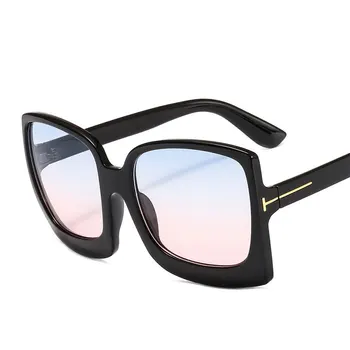 Стари квадратни слънчеви очила Жени 2019 нова луксозна марка мода Cat Eye Oversizrd слънчеви очила ретро нюанси UV400 Oculos мъжки