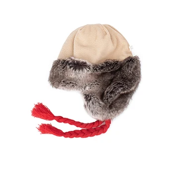 FS Winter Snow Bomber Hats For Women Men Outdoor топло руска шапка с кожа помпоном Червена ветрозащитная вълнена ушанка Trapper Cap