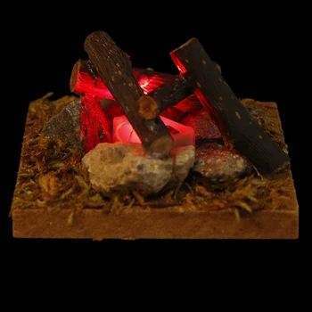 1:12 куклена къща миниатюрна сцена огъня модел открит градински декор на аксесоари за детска играчка home docor miniacture toys