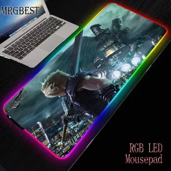 MRG Final Fantasy голям RGB LED подложка за мишка, клавиатура компютърна маса подложки цвят на повърхността Водоустойчив мат мулти размер на CS и Dota Gamer