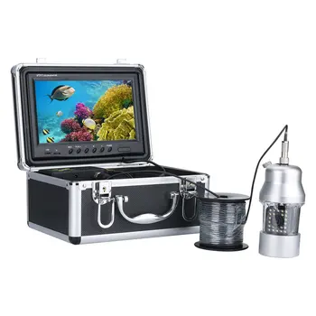 Подводен риболов камера Fish Finder 9 инчов DVR записващо устройство с цветен екран, водоустойчив 22 светодиода за 360 градуса въртяща се камера 15 м