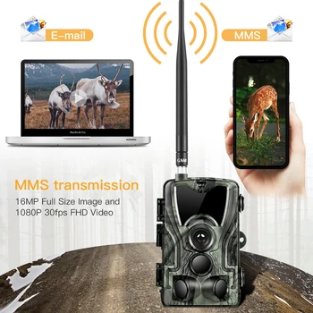 1080P Hunting Trail Camera HC-достигне 801 m 2G SMS MMS 0.3 s Trigger IP65 Waterproof Wildlife Surveillance Camera Wild hunter game