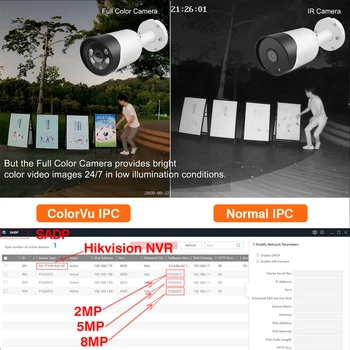Hikvision съвместим ColorVu 8MP Bullet POE IP Камера Bullet Home Security ВИДЕОНАБЛЮДЕНИЕ Камера Ultra 5MP HD H. 265 Plug&play Security IPC