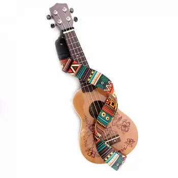Регулируеми колани за ukulele стила на отпечатване на националните с мека главата кожа PU