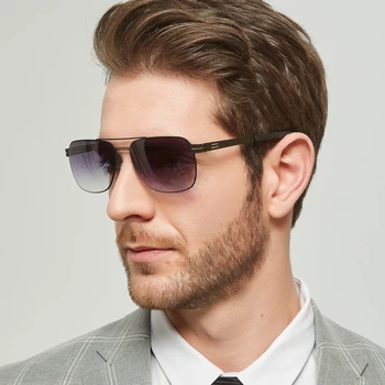 2020 Берин марката дизайн, високо качество на слънчеви очила мъжете винт-по-лесен Suqare Sun Glass UV Защита покритие наклон лещи