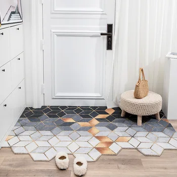 Коридор Коридор Спалня Хол PVC кухненска врата подложка лесно се почиства може да се реже на потребителски размер на мат килим Nordic подложки килим