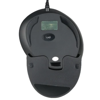 Delux проводна USB мишка мишка ергономична вертикална оптична компютърна мишка регулируеми бутона 1600 DPI 5D с подвижна поставка за дланите