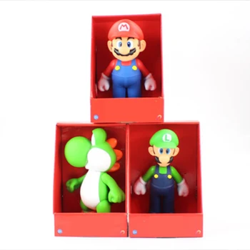 23 см Luigi Bros фигурки Yoshi Жаба Princess Luigi Model Action Figure Toys kids Collection Deco подаръци за Рожден Ден, кукла, детски играчки