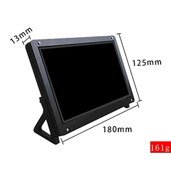 7-инчов сензорен дисплей LCD монитор калъф подкрепа титуляр за Raspberry Pi 3 акрилен корпус на стена LCD черен