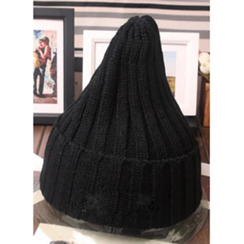 Нова мода възли вълнени шапки шапки Skullies унисекс шапки на жените и мъжете децата зимата на топло вязаная капачка капачка Campaniform стил Шапчица