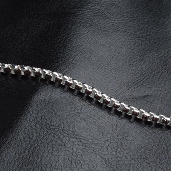 DOTEFFIL 925 сребро 4 мм кръгла решетка гривна верига за жени, мъже Сватбена Мода декорация парти
