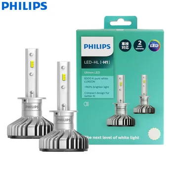 Philips Ultinon LED H1 12V 20W 11258ULX2 6000K ярка бяла автомобилна led фаровете Auto HL Beam +160% по-ярки (Twin Pack)