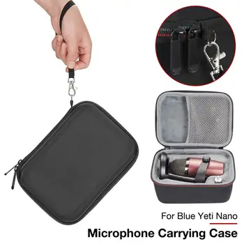 Пътна чанта за носене Blue Yeti Nano Microphone преносима чанта за съхранение устойчив на удари анти-падането на микрофона защитната обвивка аксесоари