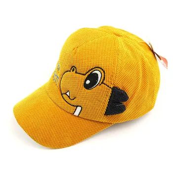 Doit 2 до 8 години на детето бейзболна шапка на хип-хоп есен рипсено Кадифе динозавър децата Sun Hat момчета момичета шапки възстановяване на предишното положение шапки