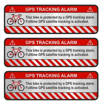 3x GPS Aufkleber Alu Schliff Fahrrad Против Diebstahl Sticker tracker gesichert
